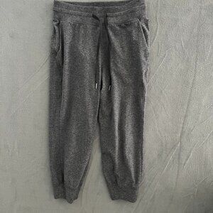 Lululemon Ready to Rulu Crop Joggers sz 8 Heathered Grey Black